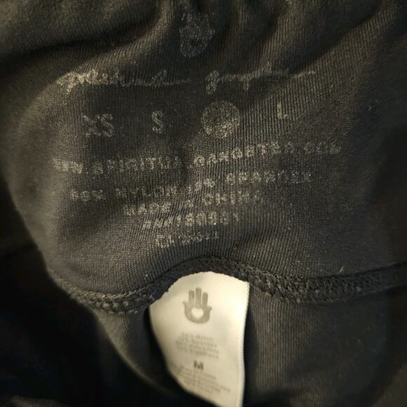 Spiritual Gangster Womens Medium Black Crop Leggings Workout Gym Yoga Active - Picture 4 of 5